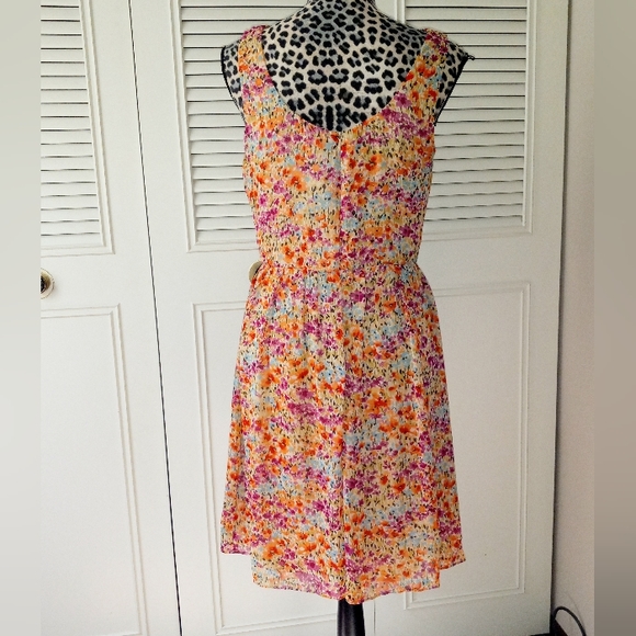 Ronni Nicole multi color floral print sleeveless dress size 10 - Picture 3 of 9